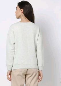 Typographic Print Round-Neck Sweatshirt