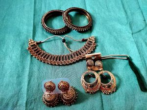Antique Gold-Tone Jewelry Set