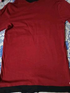 Red Color T-SHIRT With BlackColor