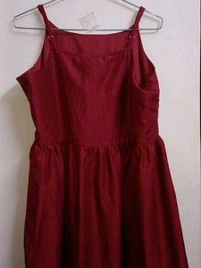 Maroon Sundress with Gold Accents