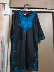Embroidered Woolen Kurta