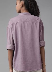 Roadster Mauve Cotton Casual Shirt