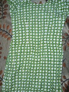 Green Checked Kurta