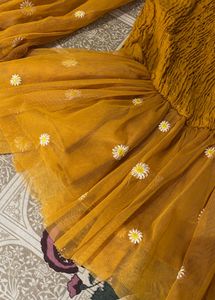 Yellow Sunflower Dot Top