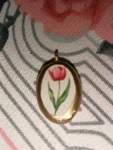 Tulip Porcelain Charm Pendant