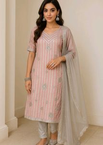 Blush Bloom Straight Kurti