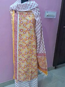 Elegant Kurta plazzo fabric unstiched&amp; Dupatta