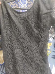 Net Black Kurti For Girls