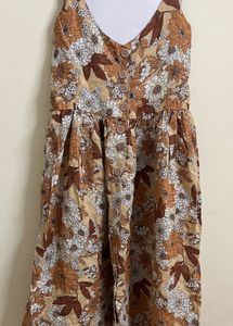 Floral Button-Front Dress