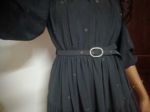 📸charcoal-black midi dress🖤⚡