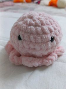 Pink Crochet Octopus Plushie