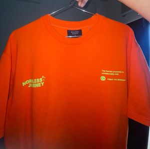 Orange Graphic oversized T-Shirt