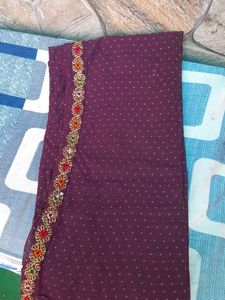 Wine color Kurta Pant Set