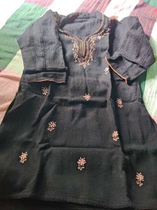 Embroidered Black Kurti Tunic