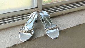 Brand New Silver Heels Shoes