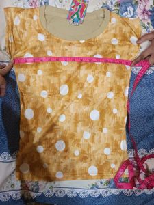 Yellow Polka Dot Top