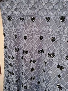 Net Work Heavy Gown With Dupatta