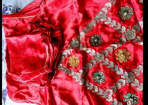 Rajputi Satin  Poshak In Red Colour