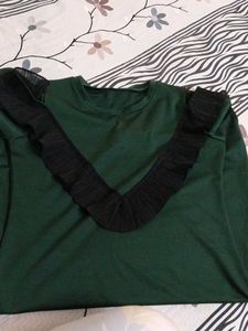 A Line Shoulder Cut Dress