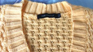 Yellow Knit Cardigan