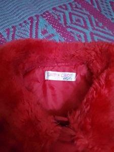 Cute Red Fur Collar Jacket