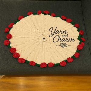 Handmade Crocheted Rose Blankie