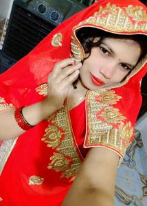 Red Embellished Saree