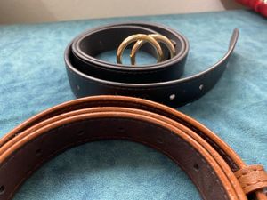Double Buckle Chic Belt Combo (Brown + Black)