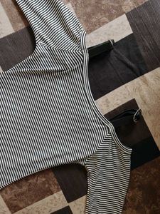 Fancy Crop Top With Boat Neck