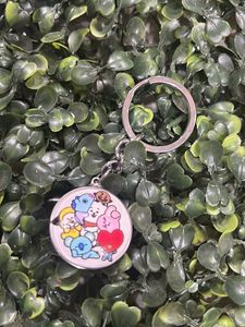 BTS globe keychain