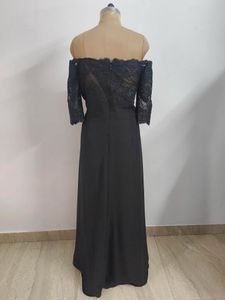 Elegant Black Lace Off-Shoulder Gown