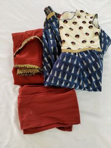 Biba Multicolor Embroidery Printed Umbrella Kurti