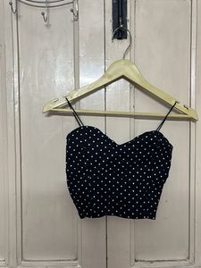 Black Polka Dot Top