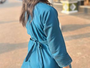 Blue Embroidered Kurta Set