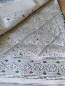 Elegant Grey Saree with Border