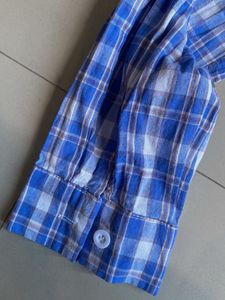 Blue Plaid Crop Top