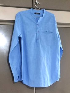 Light Blue Long Sleeve Kurta Shirt