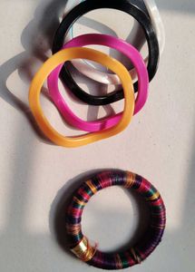 Vintage bangles in vibrant colors🌈