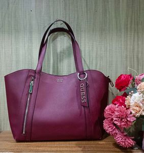 Guess Naya Women Burgundy Tote Bag