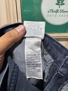 Versace Jeans Couture Blue Designer Washed Denim