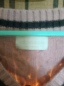 Cute Pink V-Neck Sweater