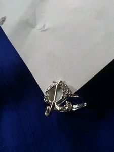 R Initial Silver Ring