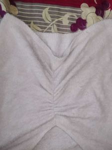 Fluffy Knit Cute Crop Top