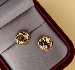 18k Gold Plated Knot Stud Earrings