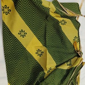 💚 Beautiful Green Yellow Dupatta💛