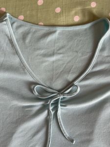 Cute Light Blue Crop Top