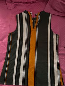 AND Sleeveless Striped Formal Wear Top
