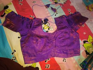 New Silk copper saree with stitched blouse  upto 4