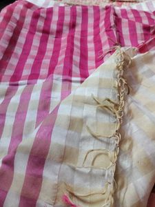 Cotton Blend Striped Saree