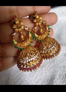 Matte Finish Big Butti Earrings